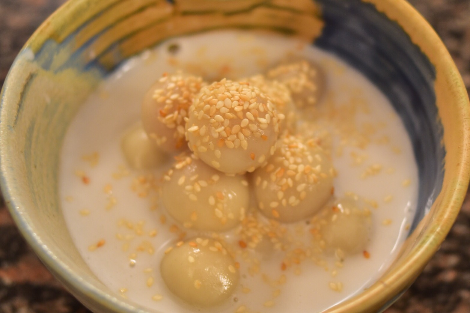 Kha Nom Kho Stuffed Coconut Balls in Coconut Milk